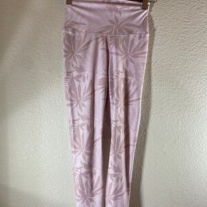 P'tula Leaf Desiree High Waisted Leggings Pink